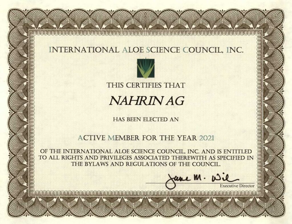 Certificado IASC Nahrin