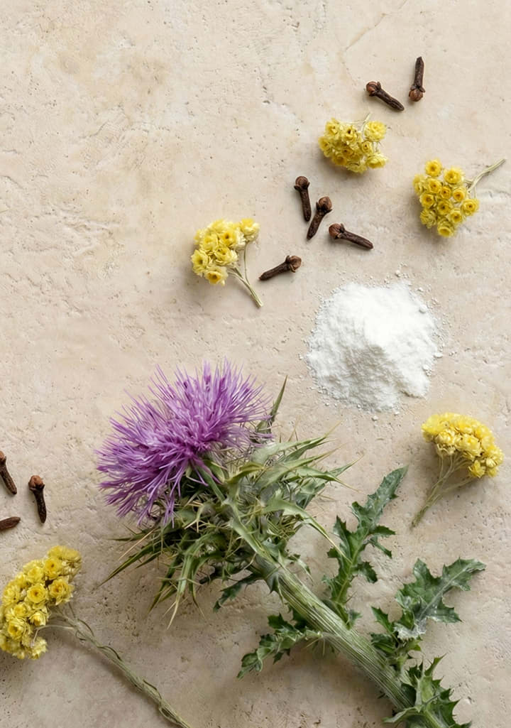 Principios activos del cardo mariano complex 